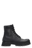 Alexander Mcqueen Wander Leather Lace-Up Boots