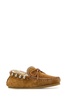 Camel suede Fitza loafers