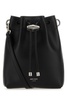 Black Leather Bon Bon Bucket Bag