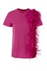 Max Mara Studio Lappole - Jersey T-Shirt With Feathers