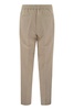 BRUNELLO CUCINELLI Men's Brown Linen and Cotton Pants for the SS24 Season