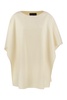 FABIANA FILIPPI White Cashmere Poncho for Women - FW23