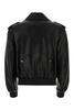 Black Leather Bomber Jacket