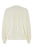 Ivory Stretch Polyester Blend Sweater