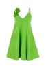 Loewe Woman Fluo Green Leather Mini Dress