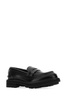 Alexander Mcqueen Man Black Leather Loafers