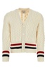 Thom Browne Man Ivory Cashmere Cardigan