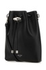 Black Leather Bon Bon Bucket Bag