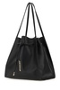 Lanvin Woman Black Leather Sequence Shopping Bag