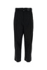 Black Cotton Cigarette Pant