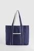 Contrast Detail Canvas Tote Bag 