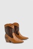 Contrast ankle western boot 