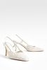 Square Toe Slingback Pumps