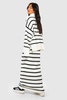 Soft Knit Stripe Sweater & Maxi Skirt Set