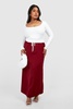 Plus Waistband Detail Maxi Skirt