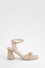 Statement Padded Strappy Mid Heels 