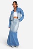 Metallic Ombre Midaxi Denim Skirt