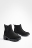 Ribbed Detail Chunky Chelsea Boots