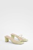 Wide Width Strappy Low Block Heel Mule