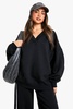 V Neck Oversized Sweatshirt 