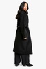 Petite Faux Leather Belt Wool Look Coat