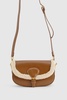 Borg Lined Buckle Cross Body Bag 