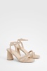 Statement Padded Strappy Mid Heels 