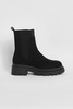 Wide Fit Faux Suede Heeled Chelsea Boots