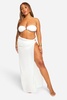 Plus Shell Trim Crinkle Beach Maxi Skirt 