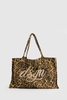 DSGN Leopard Denim Shopper Bag