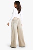 Petite Raw Waistband Wide Leg Jeans