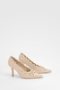 Bow Detail Eyelet Court Heels