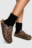 Leopard Print Closed Toe Clog