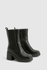 Wide Width Tab Detail Chunky Calf High Boots