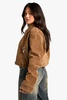 Petite Stud Detail Faux Suede Jacket