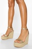 Metallic Barely There High Wedge