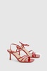 Patent Asymmetric Strappy Square Toe Heels