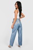 Petite Iridescent Metallic Coated Straight Leg Jeans