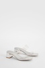 Clear Strap Low Block Heeled Mules  