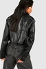 Cropped Faux Leather Moto Jacket