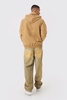 Peached Hooded Windbreaker In Tan