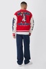 Boxy Worldwide Tiger Badge Varsity Jacket in Red