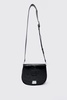 Western Black Cross Body Bag with Silver Hardware