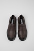 Brown-black Leather Moccasin for Men