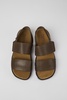 Brown leather sandals for men