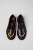 Burgundy leather shoes for men