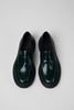 Green leather loafers for men