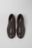 Dark brown blucher shoes for men