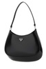 Prada Cleo Logo Plaque Shoulder Bag