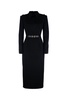 Prada High Neck Belted Waist Midi Dress